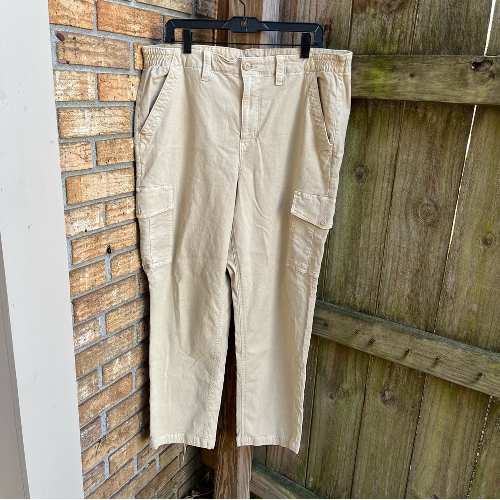 American Eagle Outfitters Tan Wide Leg Cargo Pants